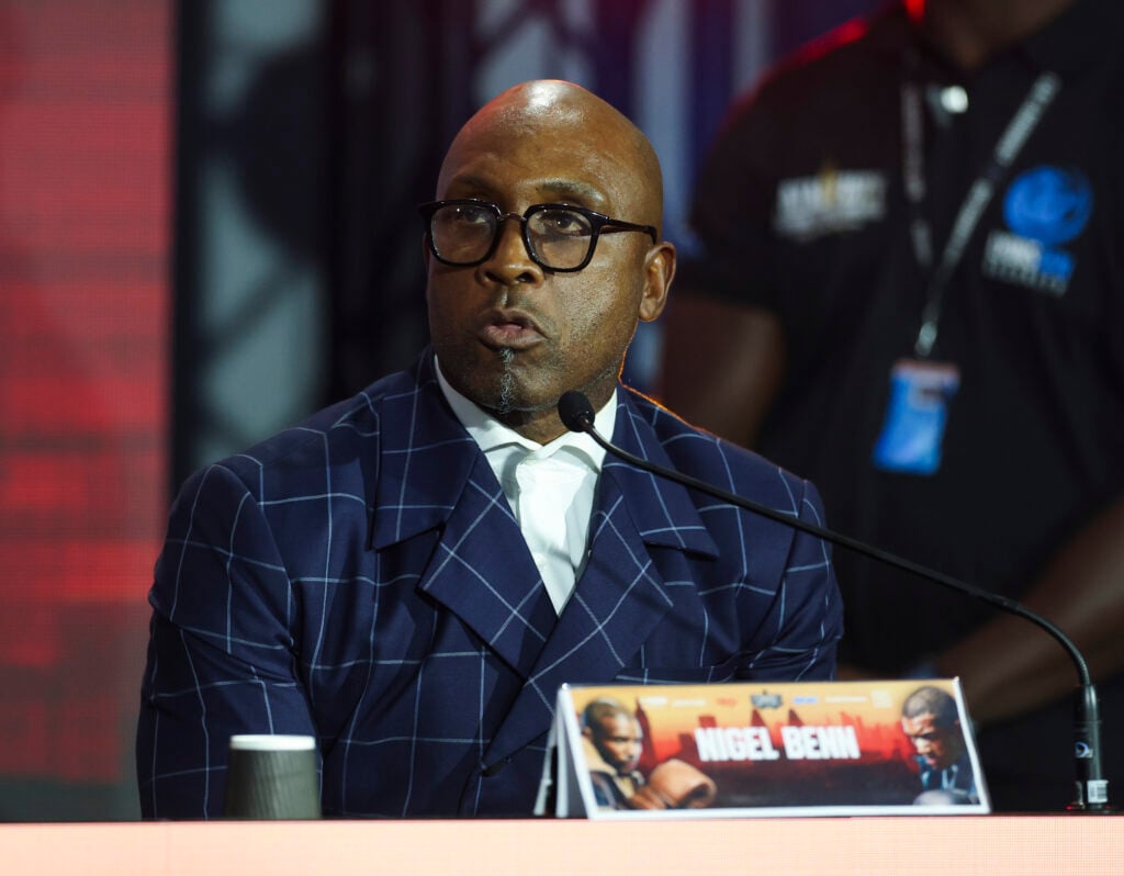 Nigel Benn at press conference