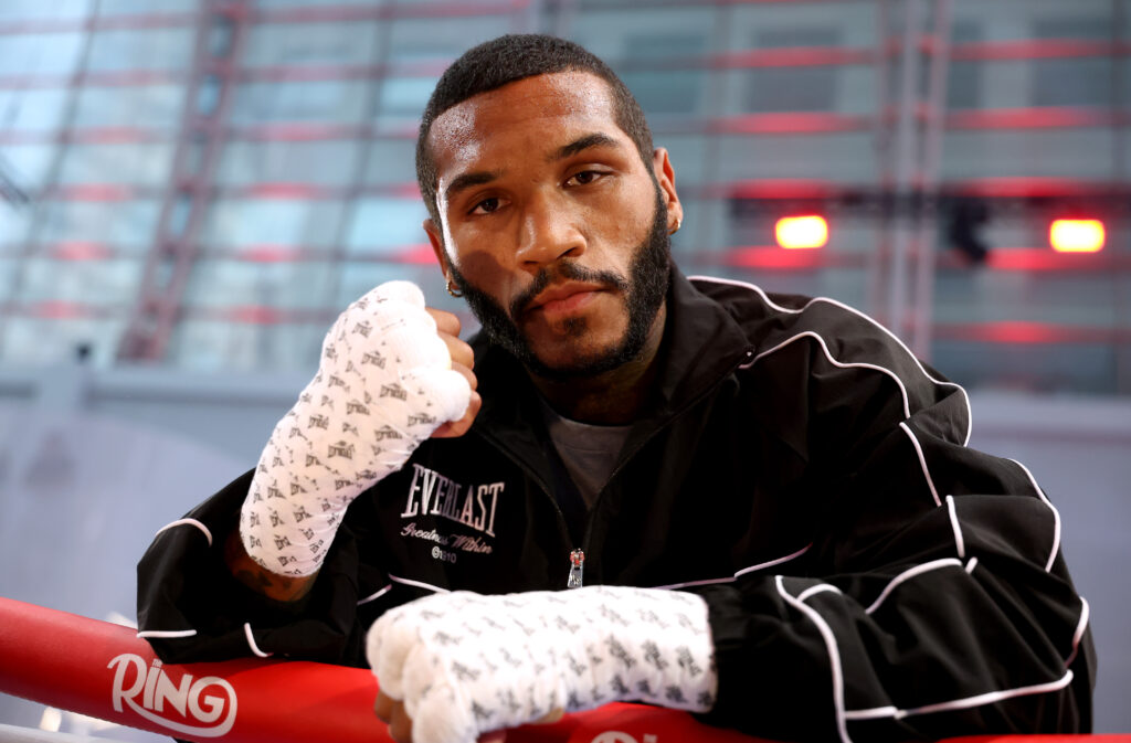 Conor Benn at media workout ahead of Chris Eubank Jr. fight