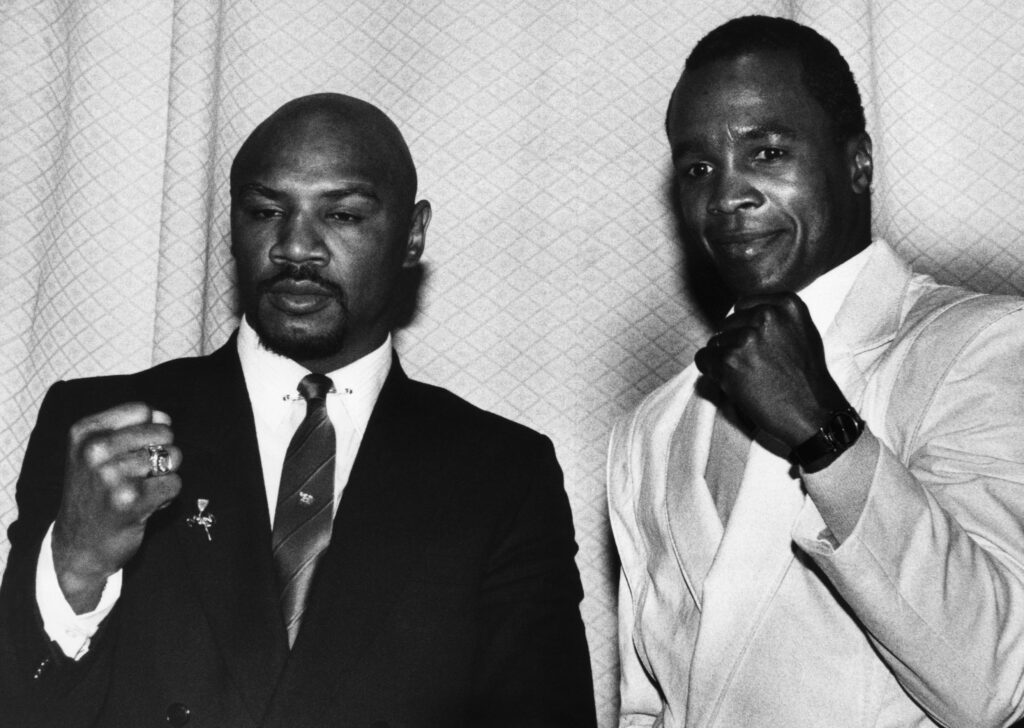 Marvin Hagler and Sugar Ray Leonard