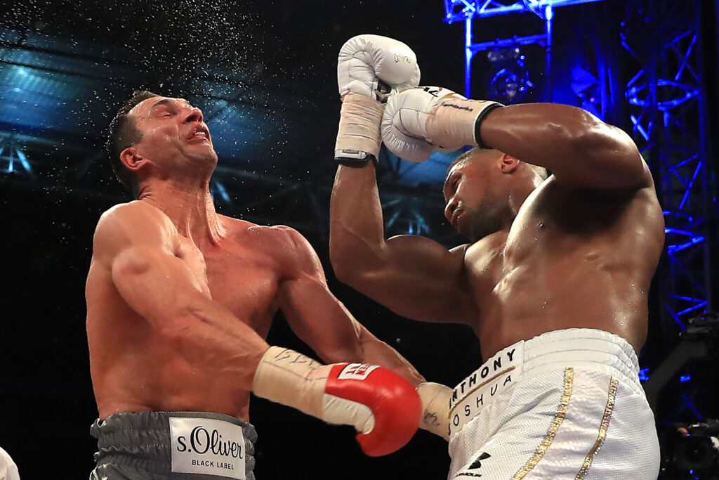 Anthony Joshua lands huge uppercut on Wladimir Klitschko