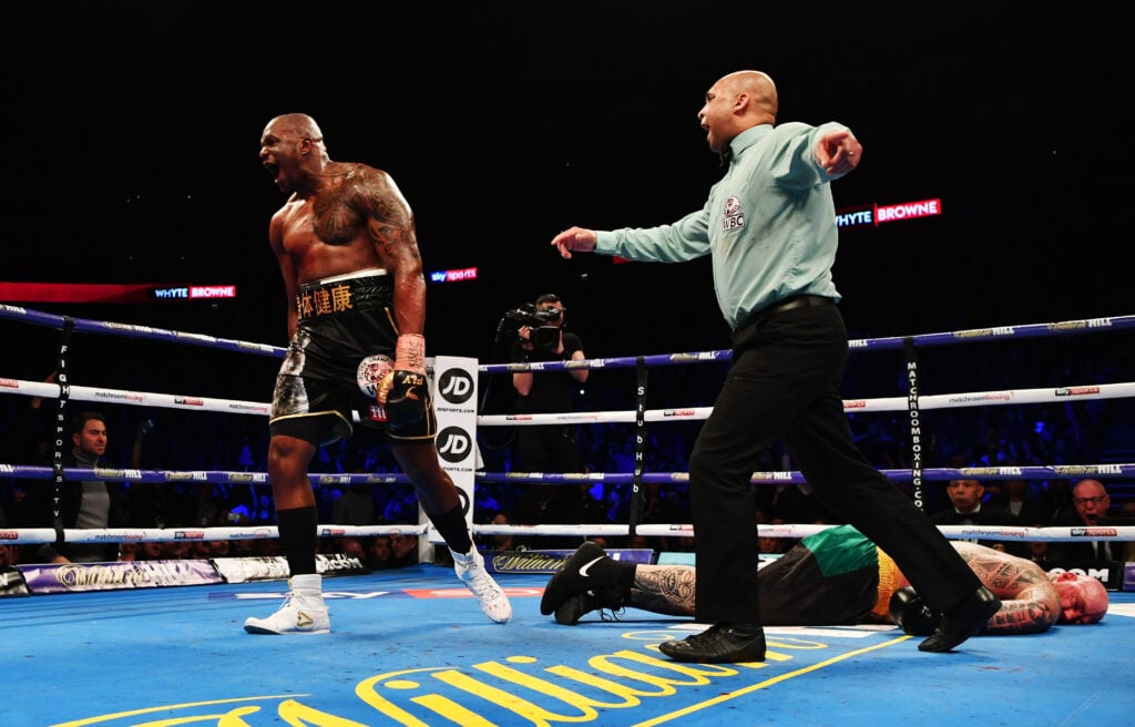 Dillian Whyte stops Lucas Browne