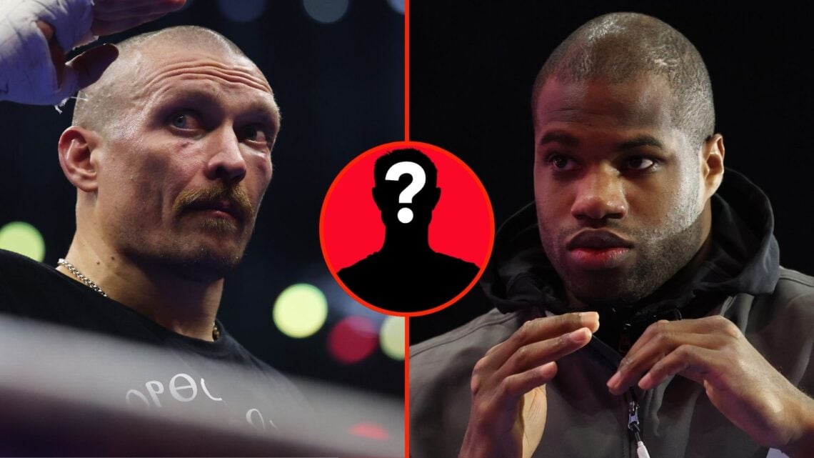 Oleksandr Usyk reacts following victory in the IBF, IBO, WBA, WBC and WBO Undisputed World Heavyweight titles' fight, and Daniel Dubois trains, ahe...