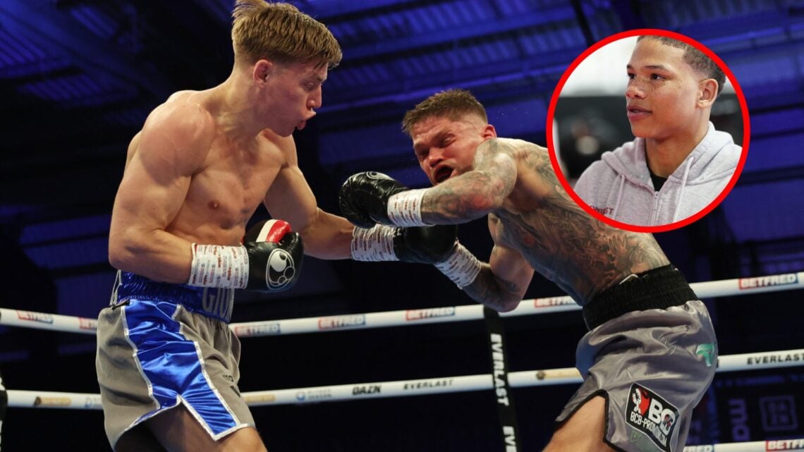 Giorgio Visioli vs Kane Baker with inset of Curmel Moton