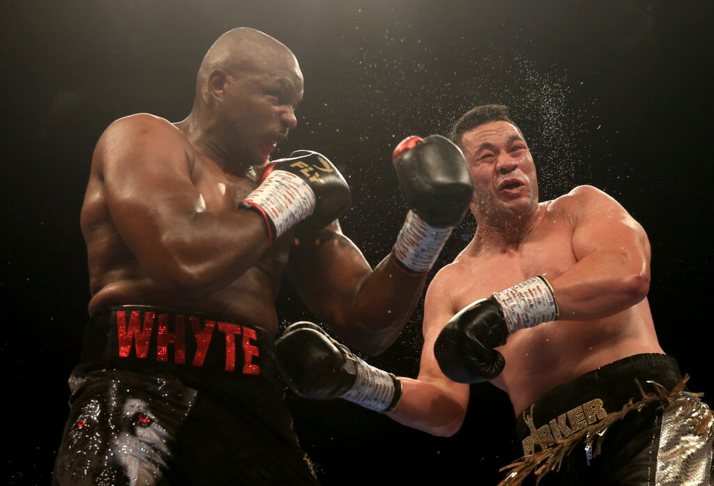 Dillian Whyte dropping Joseph Parker