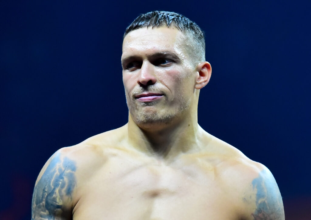 Oleksandr Usyk pictured during his fight with Marco Huck