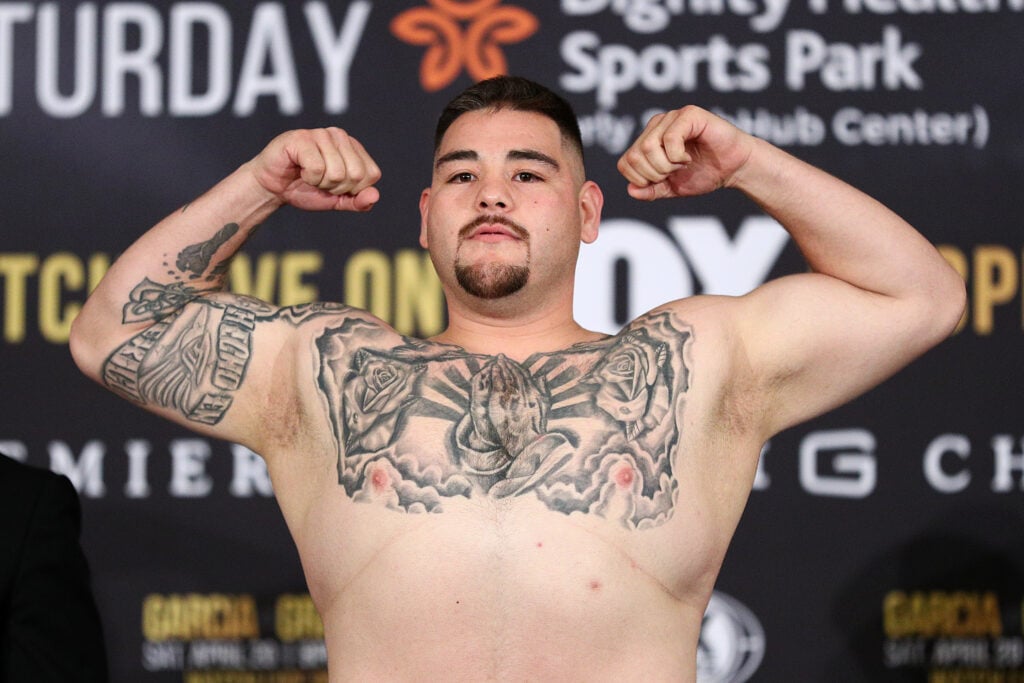 Andy Ruiz weighs-in to fight Alexander Dimitrenko