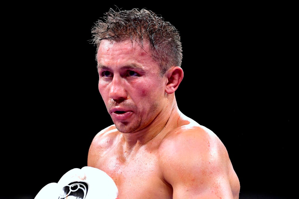 Gennady Golovkin during his fight with Sergiy Derevyanchenko