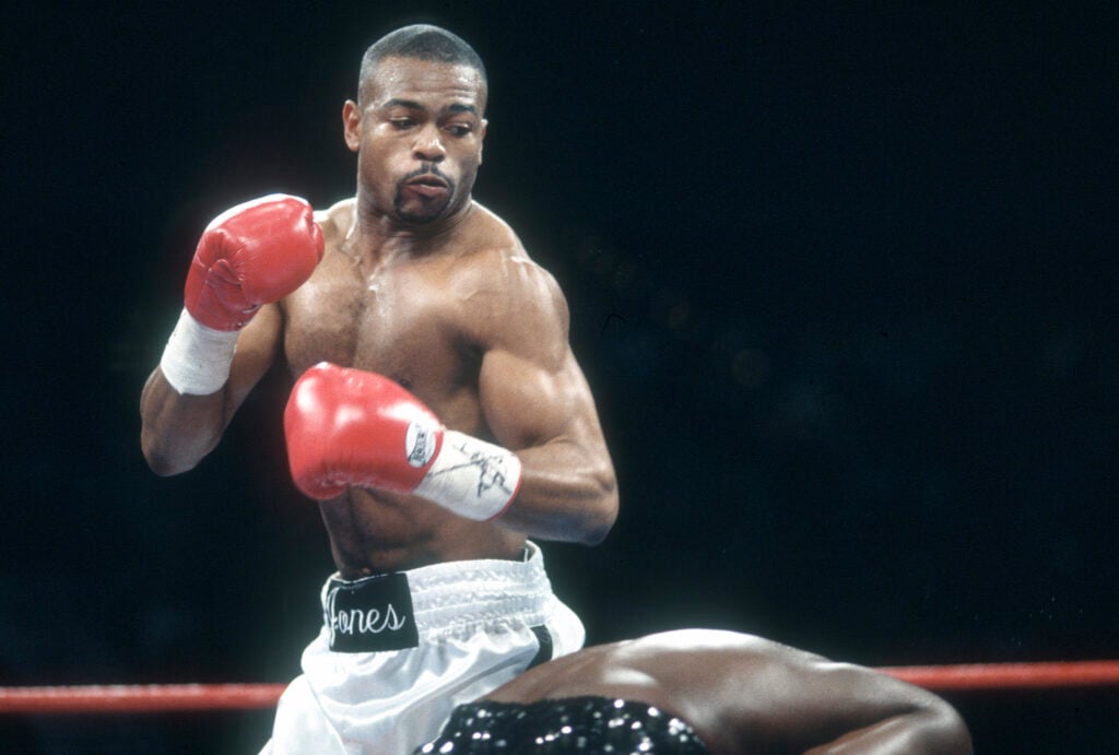 Roy Jones Jr. in ring with James Toney
