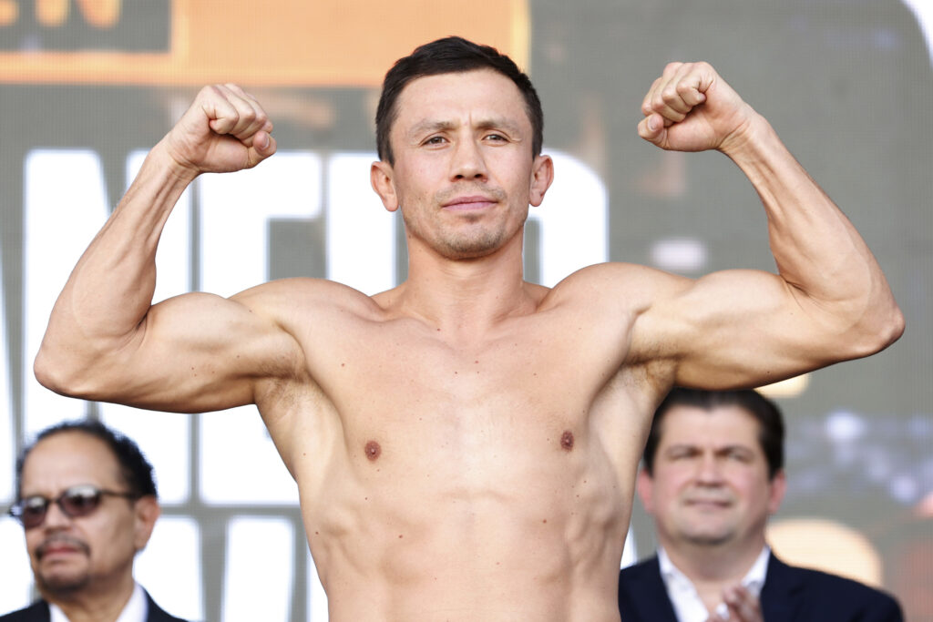 Gennadiy Golovkin at a weigh-in