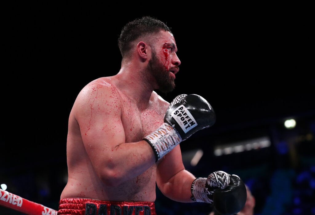 Joseph Parker covered in blood after Joe Joyce v Joseph Parker