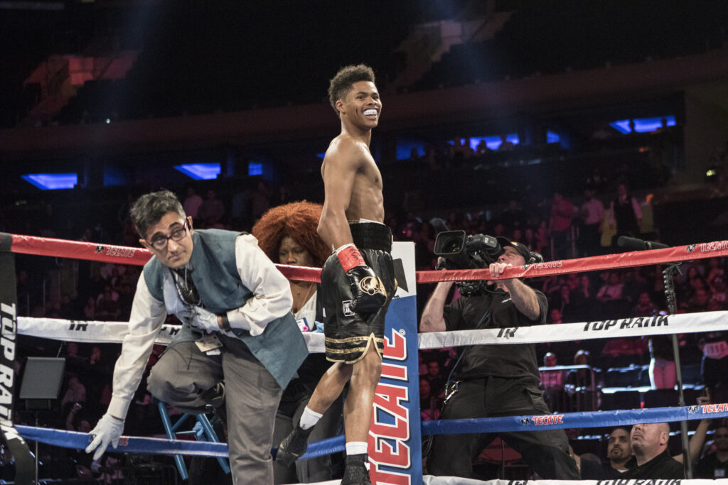 Shakur Stevenson smiles after win