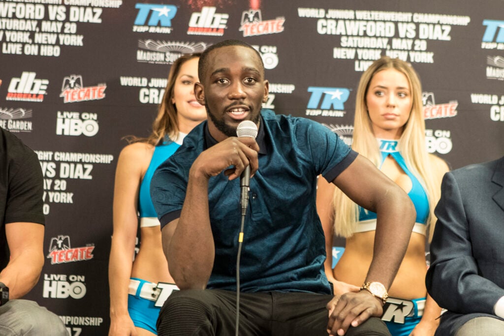 Terence Crawford at a press conference