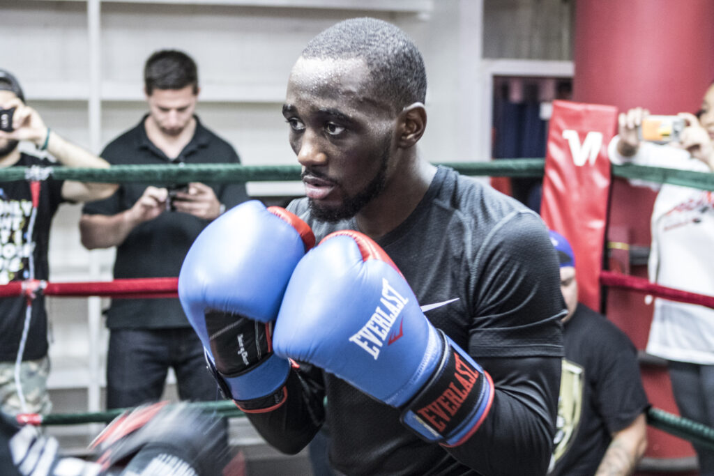 Terence Crawford during a workout