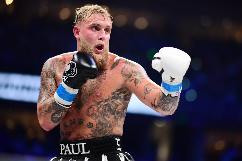 Jake Paul during his fight with Mike Perry