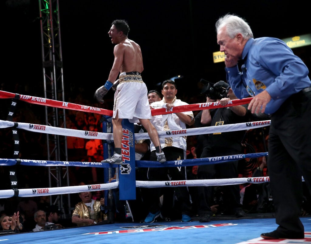 Jessie Vargas after his fight with Tim Bradley