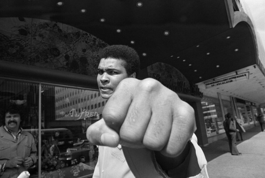 Muhammad Ali poses