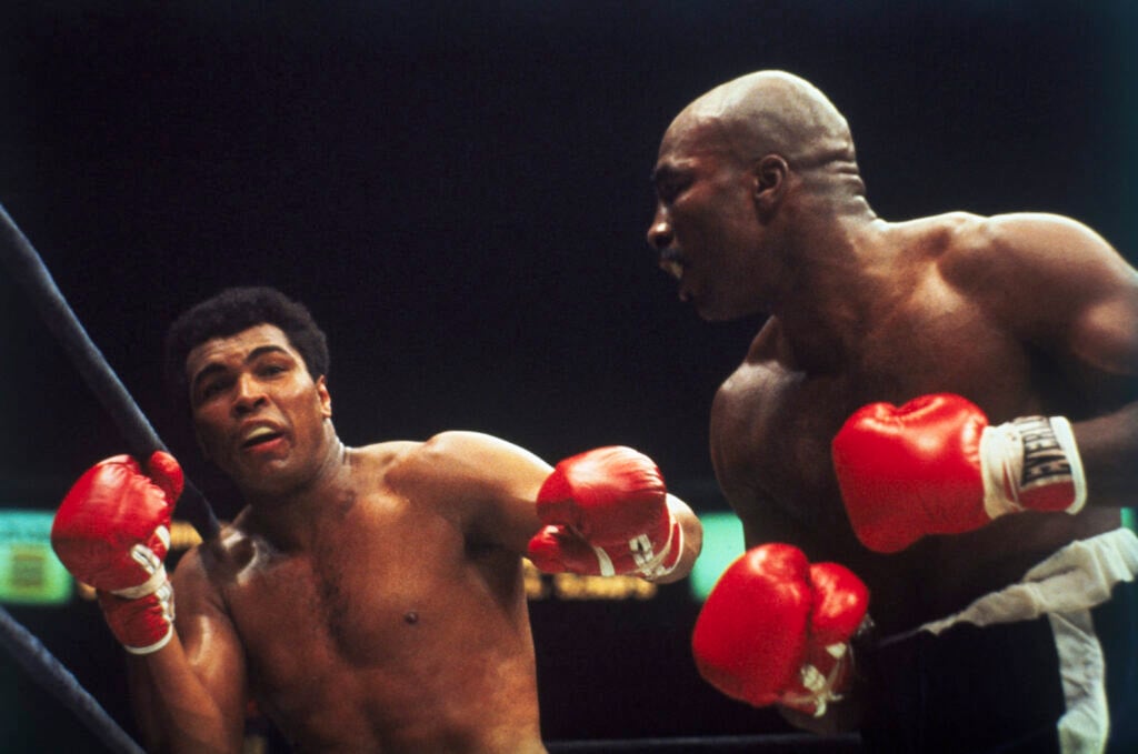 Muhammad Ali and Earnie Shavers During Bout