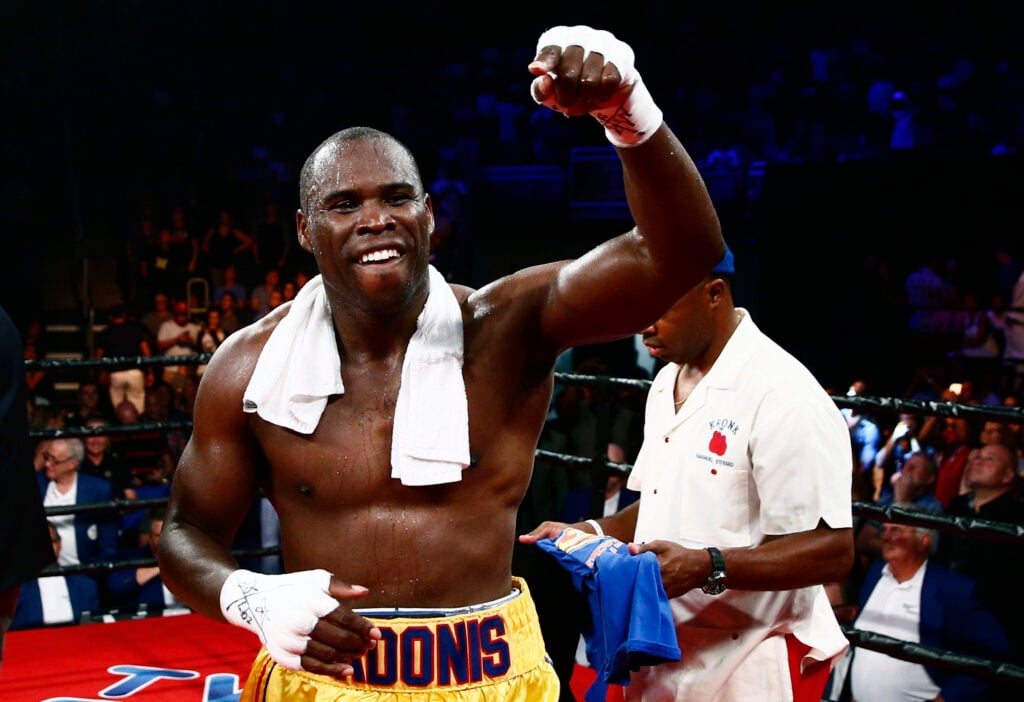 Adonis Stevenson celebrates defeating Thomas Williams Jr