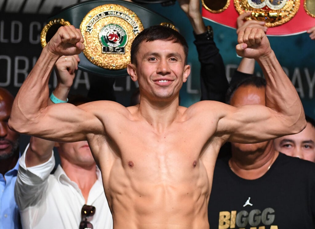 Gennady Golovkin weighs-in to fight Canelo Alvarez