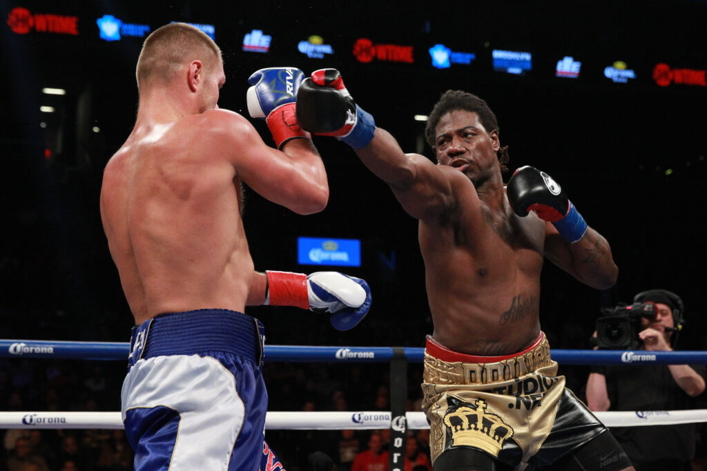 Charles Martin fighting Vyacheslav Glazkov
