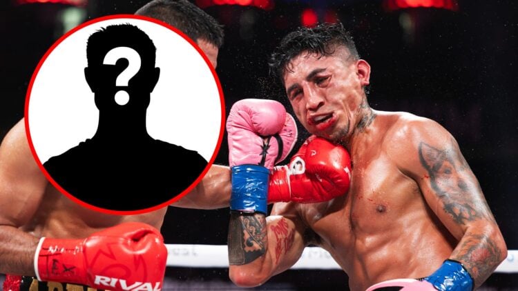 Marrio Barrios vs Abel Ramos with inset of a mystery silhouette