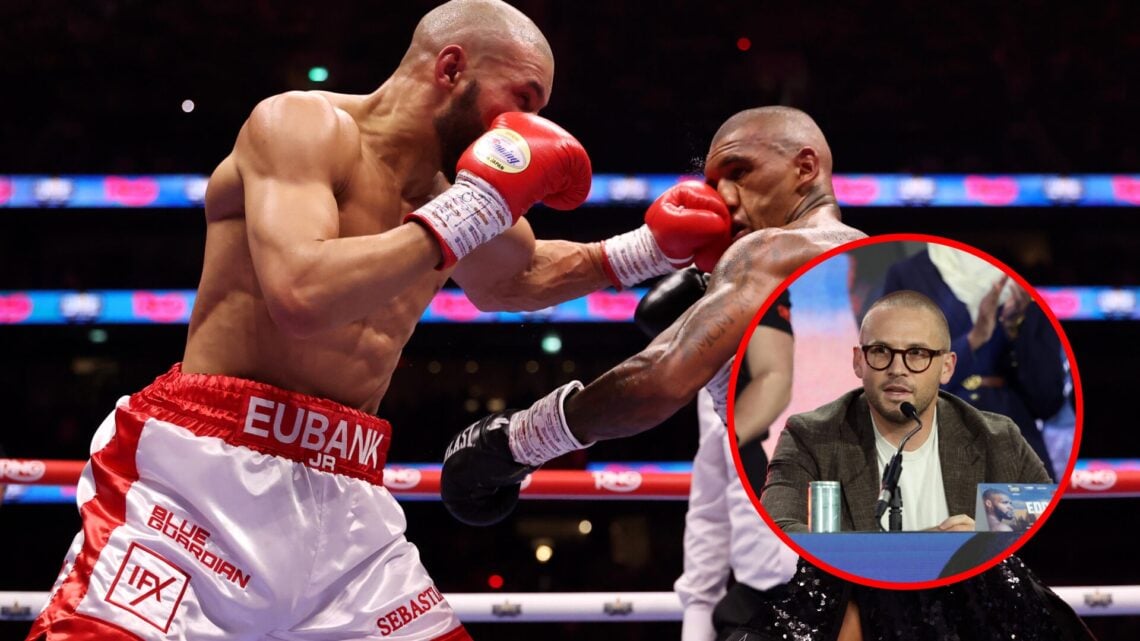 Chris Eubank Jr. vs Conor Benn with inset of Frank Smith