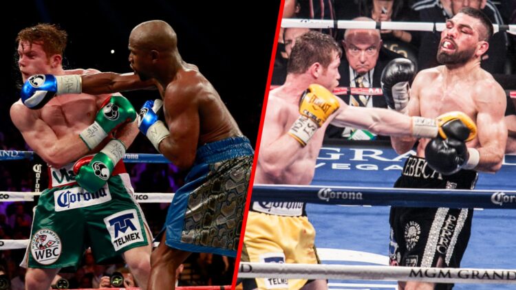 Canelo vs Floyd Mayweather split with Canelo vs Alfredo Angulo