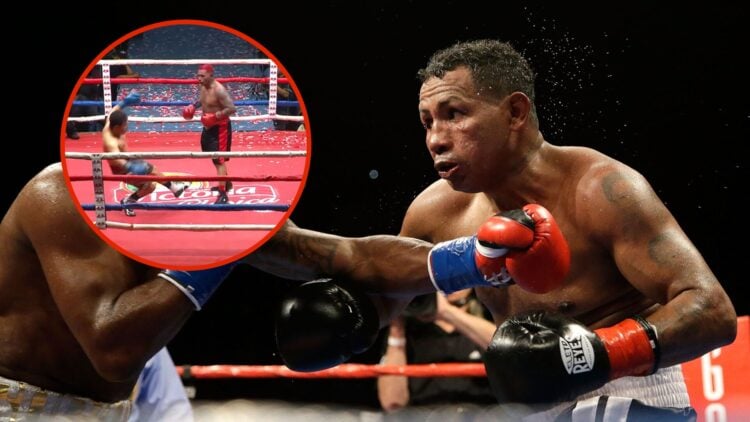 Image of Ricard Mayorga with inset of Ricardo Mayorga vs Luis Campas
