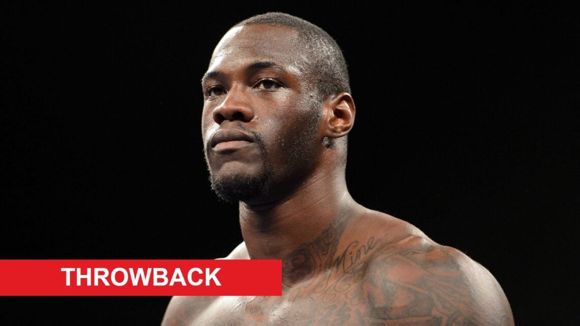 Deontay Wilder ahead of his fight with Kelvin Price with throwback label