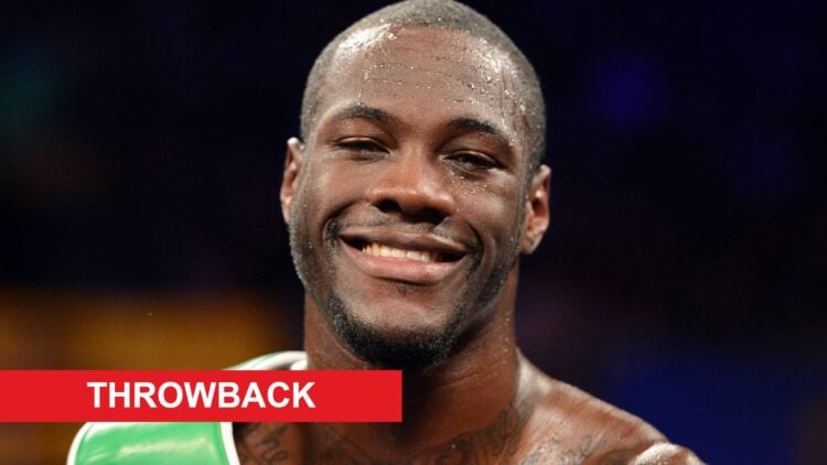 Deontay Wilder celebrates defeating Kelvin Price