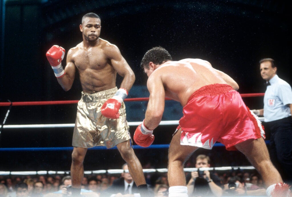 Roy Jones Jr. fighting Vinny Pazienza