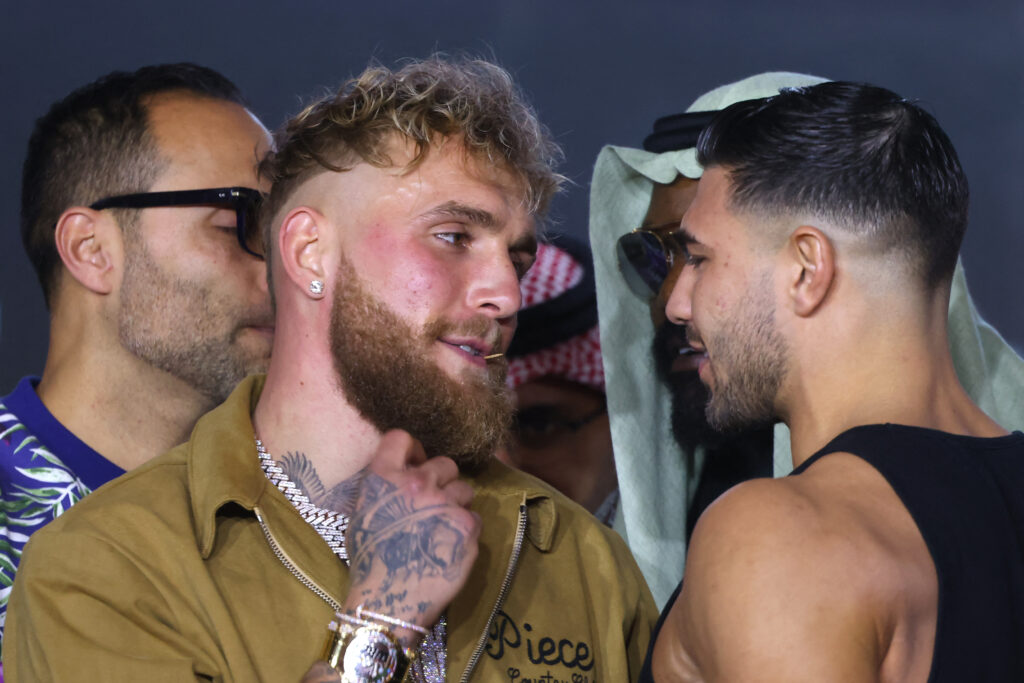 Jake Paul faces off with Tommy Fury