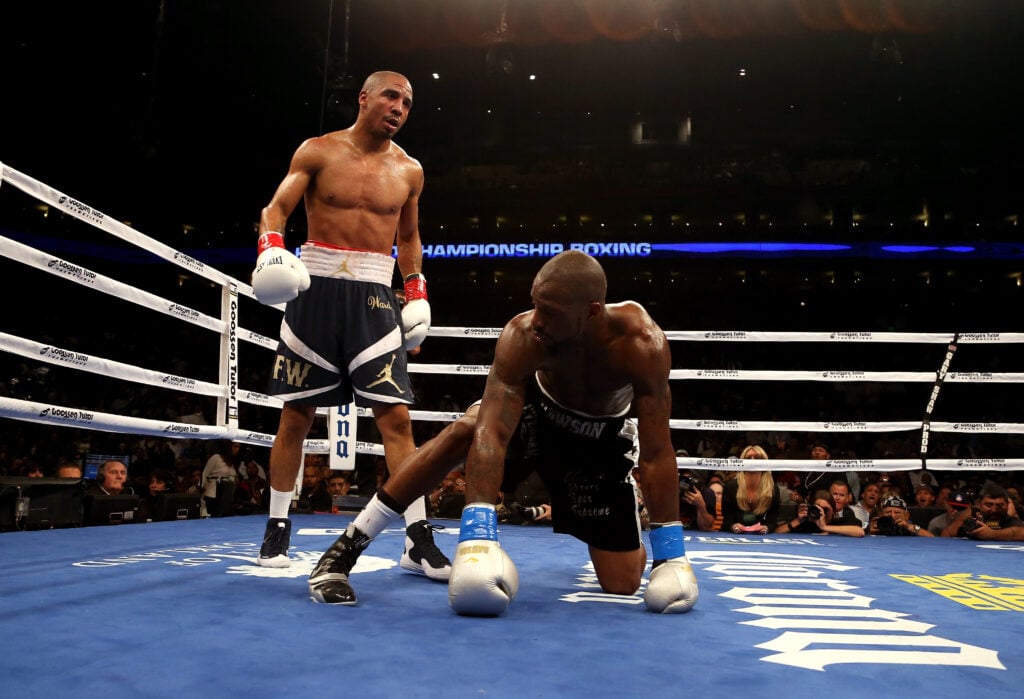 Andre Ward stands over Chad Dawson