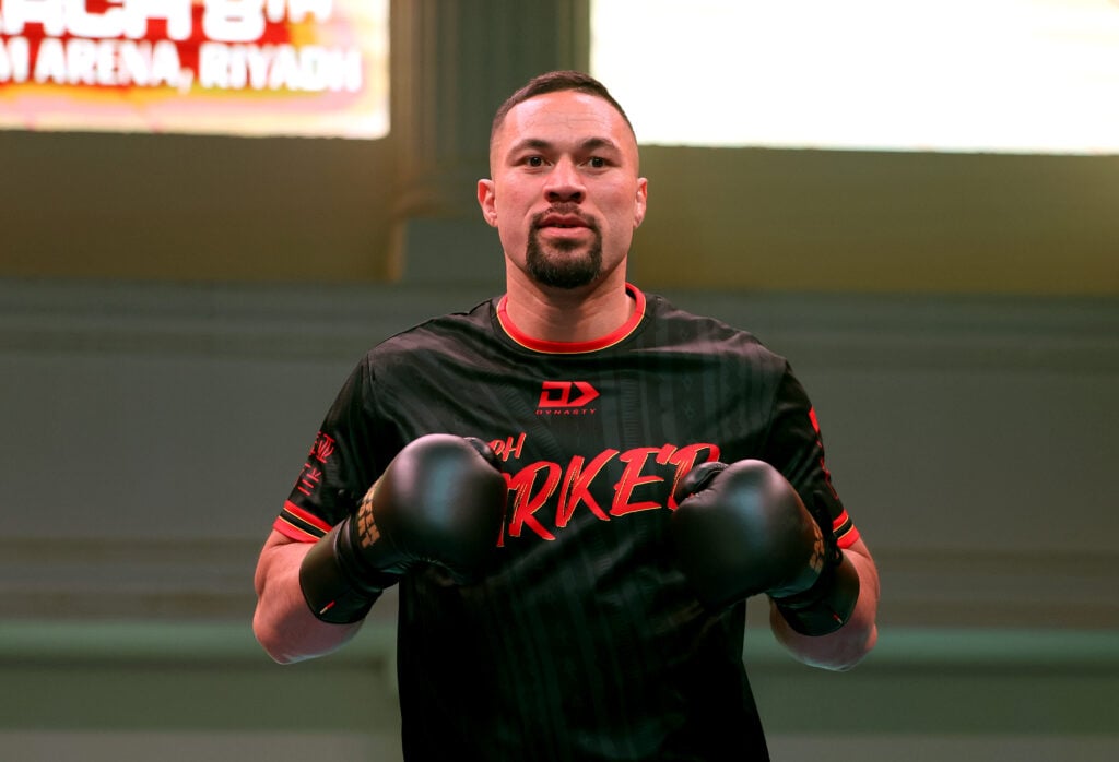 Joseph Parker at a media workout