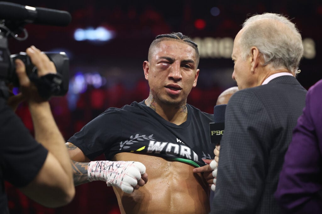 Mario Barrios after beating Fabian Maidana