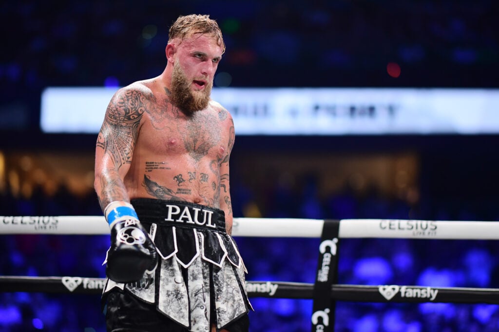 Jake Paul during his fight with Mike Perry