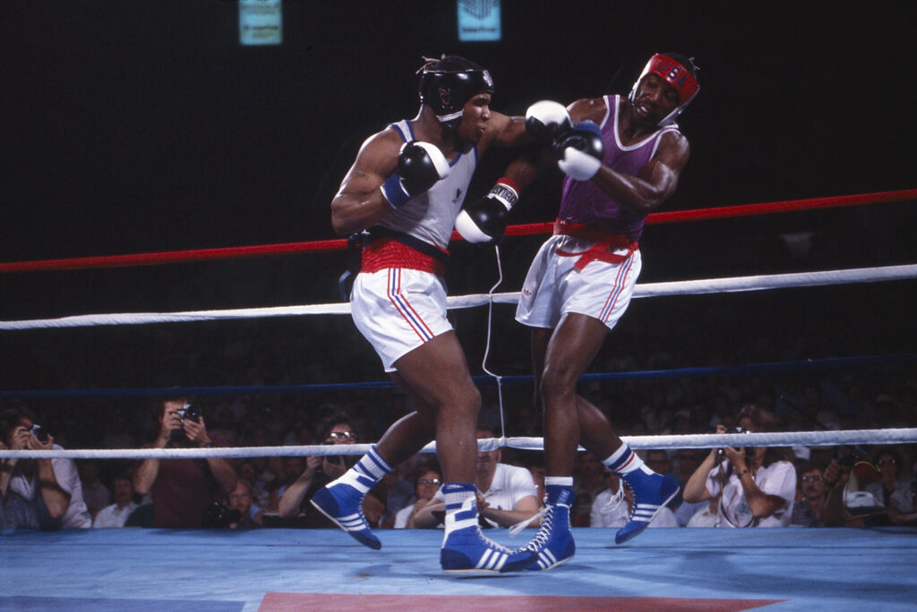 Mike Tyson fighting Henry Tillman At Summer Olympics Boxing Trials