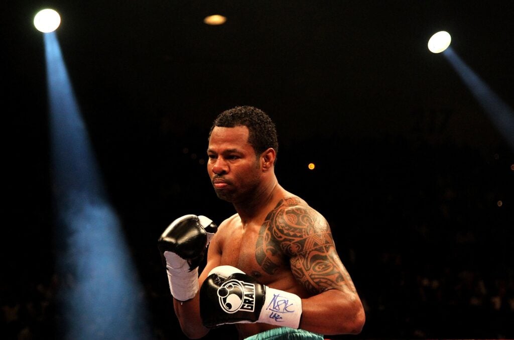 Shane Mosley during his fight with Floyd Mayweather