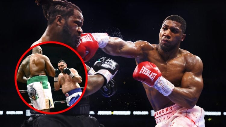 Anthony Joshua vs Jermaine Franklin with inset of Dillian Whyte vs Christian Hammer