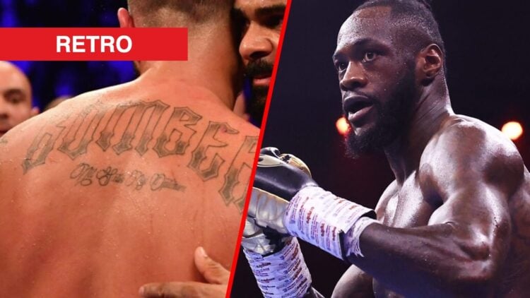 Tony Bellew's 'Bomber' back tattoo split with Deontay Wilder in the ring against Joseph Parker