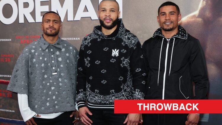 Image of Chris Eubank Jr and Harlem Eubank at movie premiere