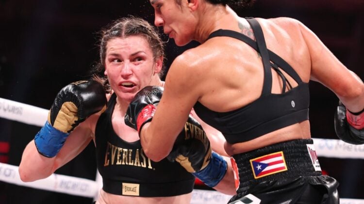 Katie Taylor punches Amanda Serrano