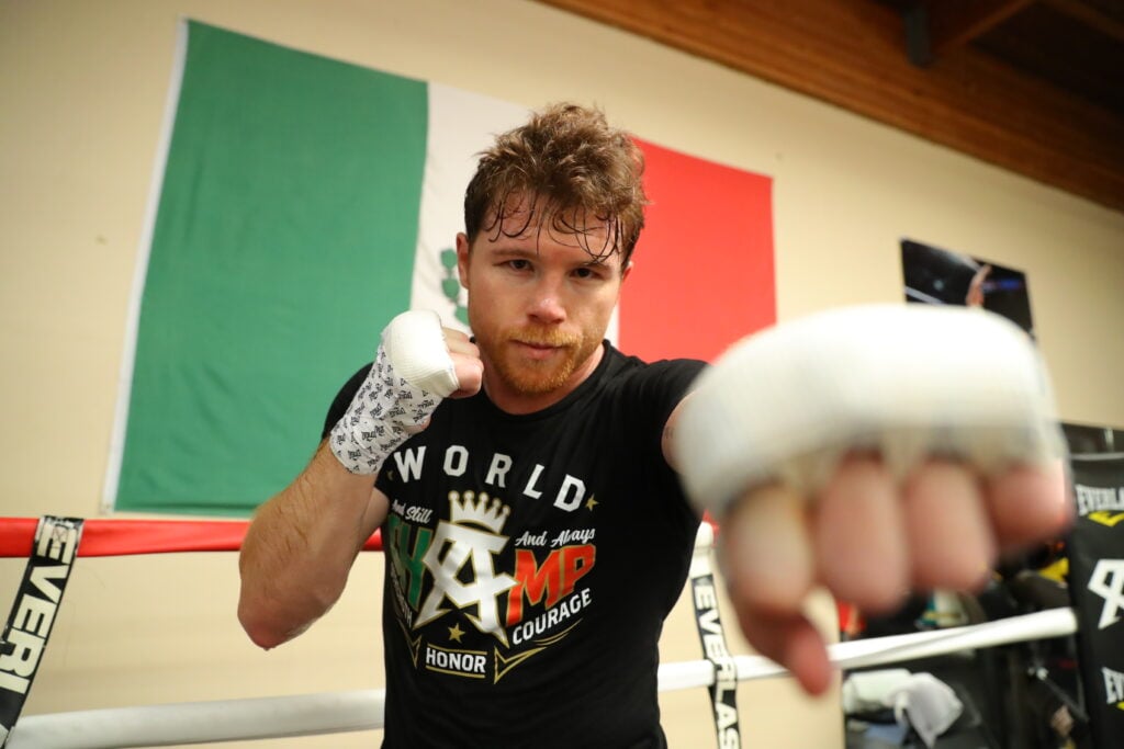 Canelo Alvarez during training
