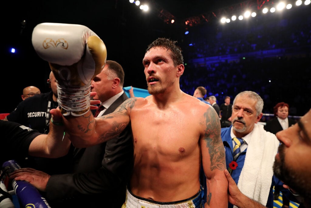 Oleksandr Usyk after defeating Tony Bellew