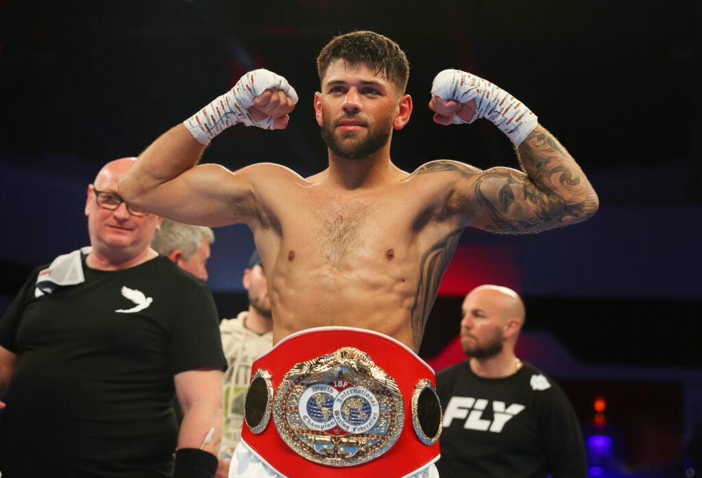 Joe Cordina poses with IBF belt after beating Kenichi Ogawa