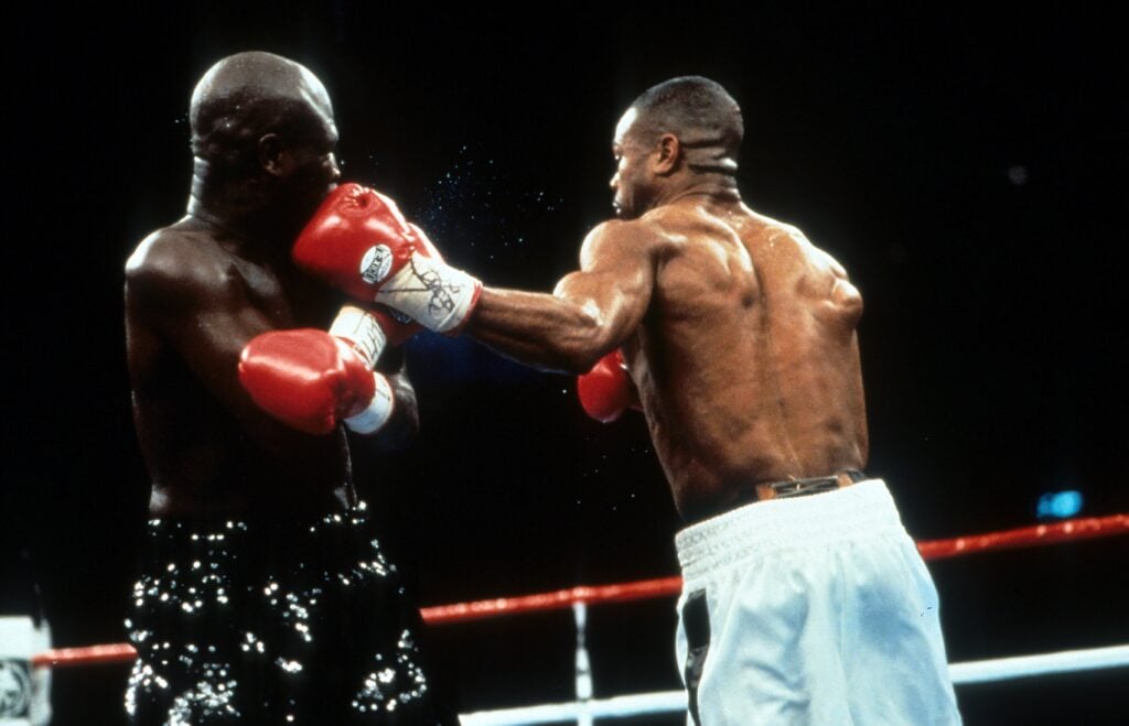 Roy Jones Jr. punches James Toney