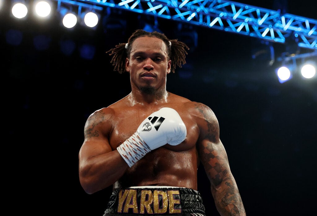 Anthony Yarde celebrates after his win over Marko Nikolic