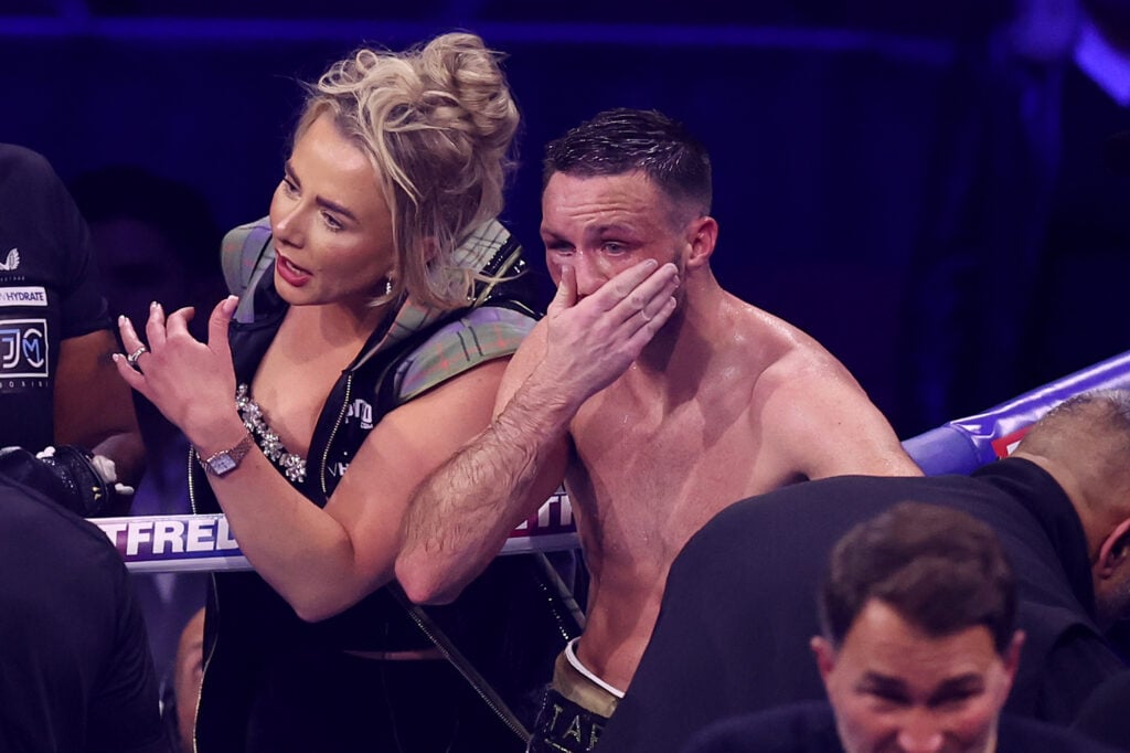 Josh Taylor looking dejected after losing to Jack Catterall