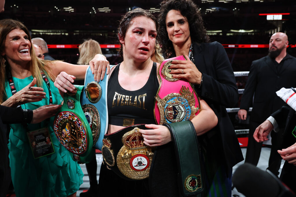 Katie Taylor celebrates second win against Amanda Serrano