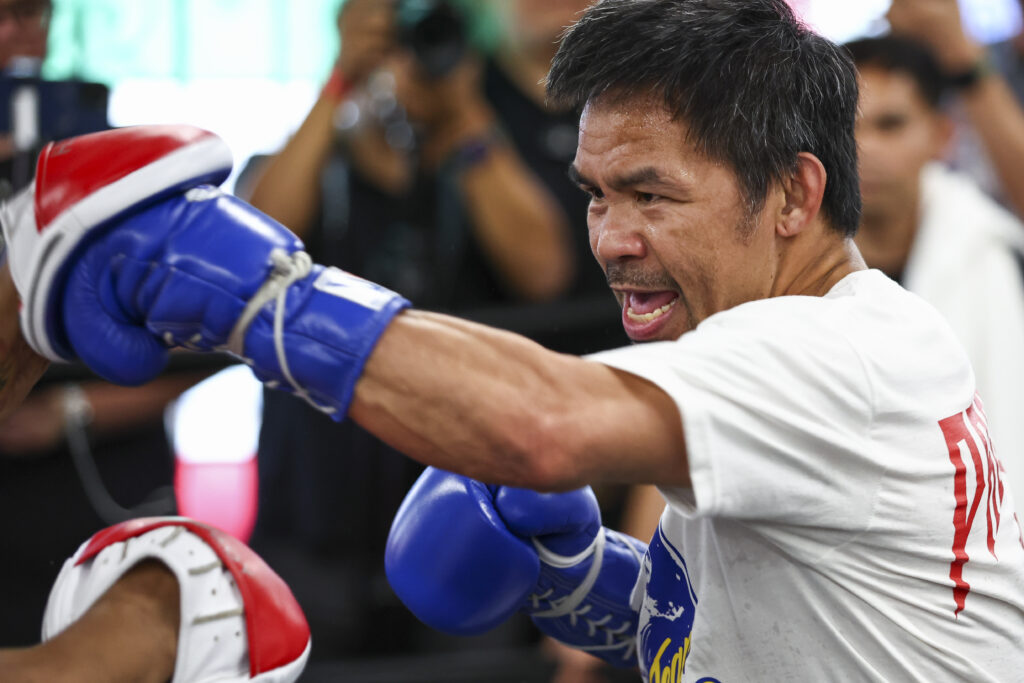 Manny Pacquiao at open workout